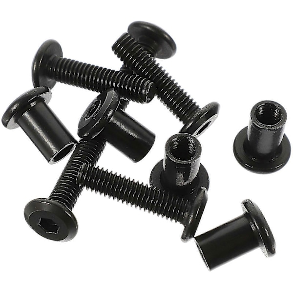 5 Set Bindningsskruv M6x25 Bultlock Mutter Försänkt Bälte Tunnmutter Anslutning