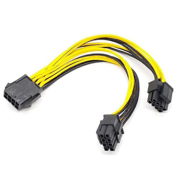 CPU 8-nastainen naaras - Dual PCIe 2X 8-nastainen (4&4) uros virtalähdejakokaapeli emolevyn virransyöttöön