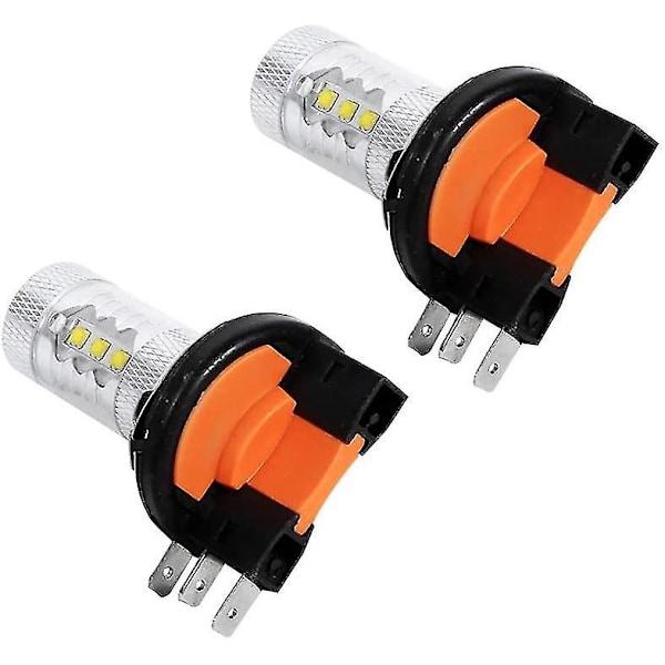 2 stk 80w H15 LED-pærer hvite bilhovedlyspærer LED-kjørelys pære erstatningslampe