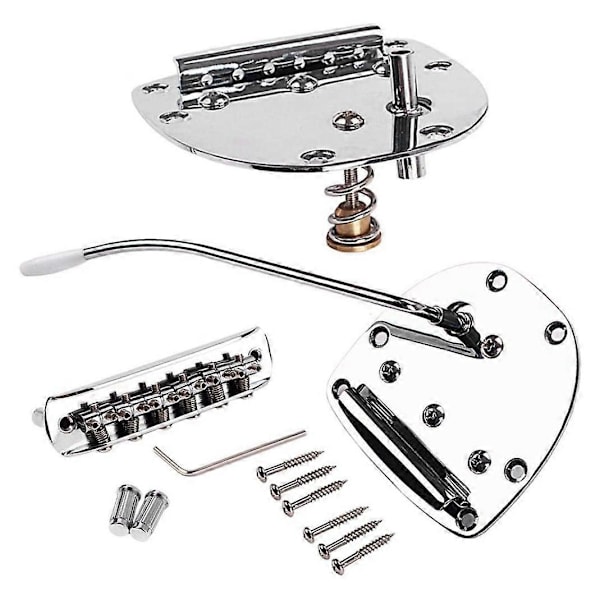 Metal Tremolo Bro Sæt Skruer Nøgler til Jazzmaster Guitar Udskiftningstilbehør Nem Betjening