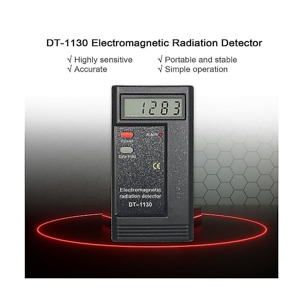 Dt-1130 EMF-mätare Hand- LED Digital Elektromagnetiskt Fält Grundläggande Strålningsdetektor, EMF-läsare Checker