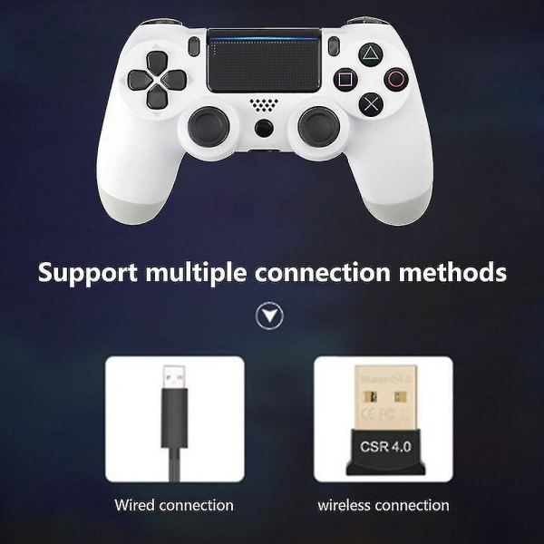 Dualshock 4 trådløs controller til Playstation 4 - Hvid
