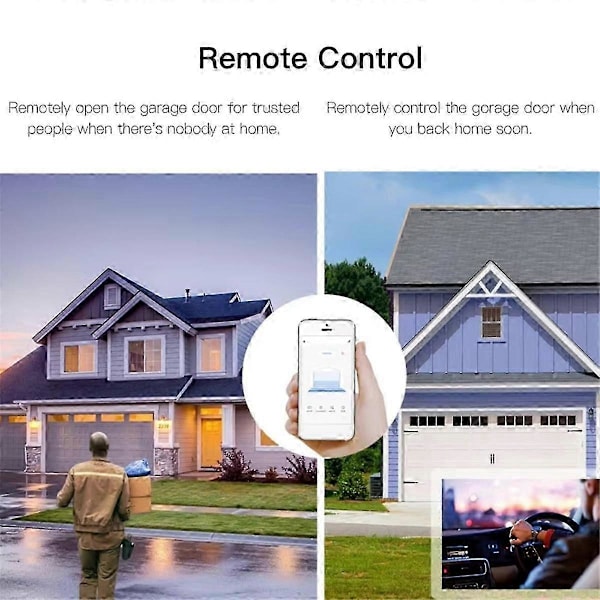 WiFi Smart Garageportöppnare Switch Garageportkontroller APP Fjärrkontroll Inget Nav Krävs P2025041101102