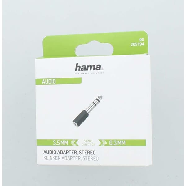Adapter lyd 3,5 til 6,3 Stereo