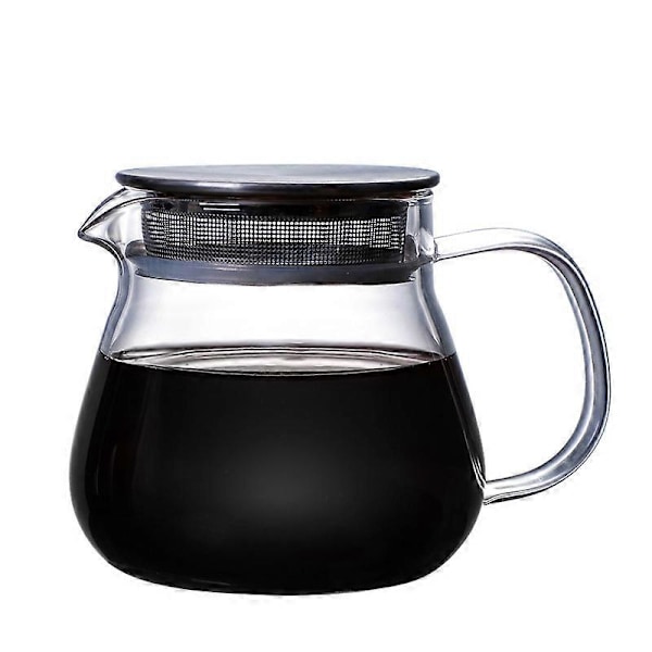 Värmebeständig Kaffekanna Handbryggning Kaffekanna Stålskydd Föräldradelningskanna Glasbryggning