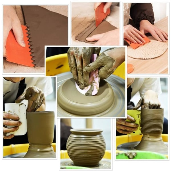6 Pack Plastic Clay Spatel Håndtag Carving Clay Sculpture DIY Tools