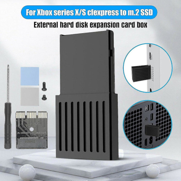 Kannettava 1 Tt:n ulkoinen SSD Xbox Series X/s:lle, ulkoisen konsolin kiintolevyn muunninlaatikko M.2 laajennuskorttilaatikko, 32 g kaistanleveys