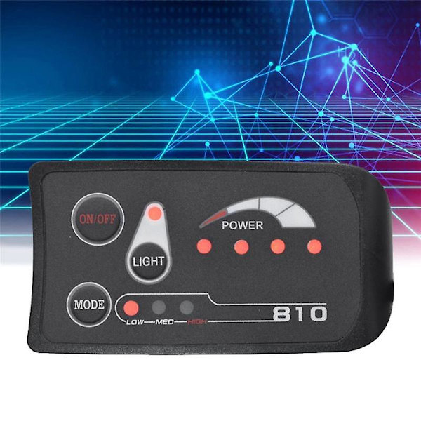 5PIN S810 E-cykelmätare LED-display IP65 36V UART för elcykel Elcykelmätare(36V)