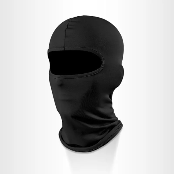 1. Cykelkeps Balaclava Helmask För Skidmask Enfärgad Andningsbar Utomhuscykling Helmask, Vindtät Anti UV Motorcykel Huvudduk svart