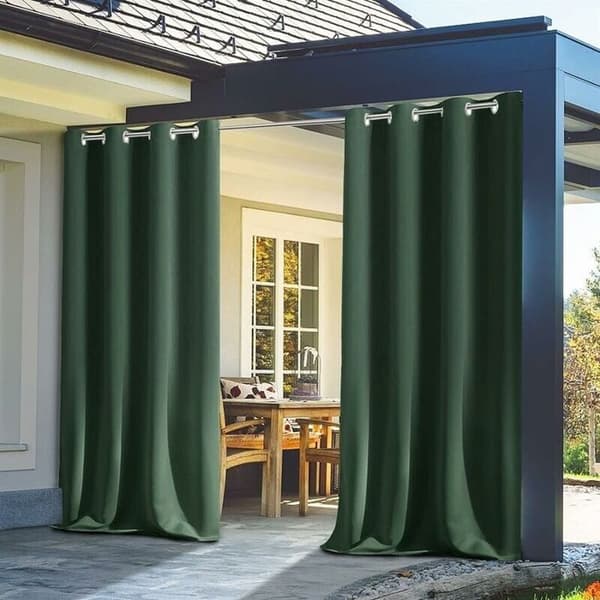 Vanntett Gardin - Termisk Isolasjon - UV-beskyttelse - 52x84tommer Grønn