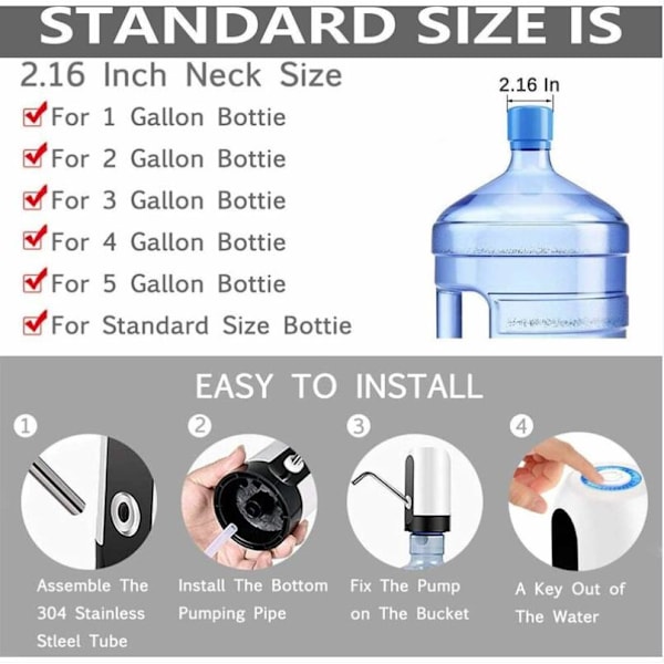 Vattenkokare Dispenser (Svart+Vit)