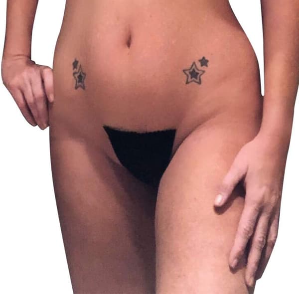 2025 Seneste Model C Stil Usynlig Trådløs Hjerteformet Stropløs C-String Tanga Sort S