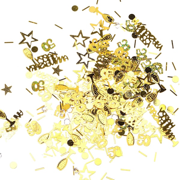 3 Pakker Konfetti Glitter Lykkelig Jubilæum Konfetti Pailletter til 50 års Jubilæumsfest Dekoration
