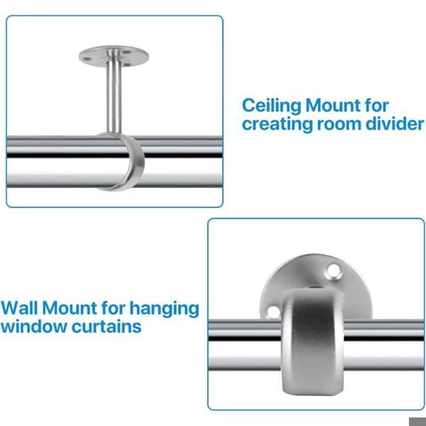 Gardinstangsholdere Sæt med 4 - Metal - 32 mm - Flere farver
