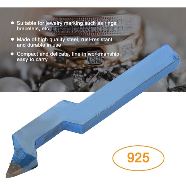 Stämpel för smycken, stämplingsverktyg för stålstämpel Metallstämpelverktyg för krökt design Markeringsverktyg (925)