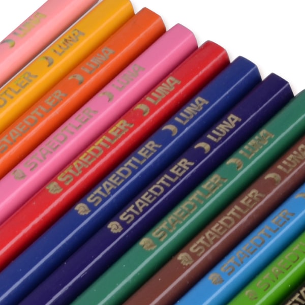 Trekantfarvede blyanter - Pakke med 12 - 12 forskellige farveblyanter