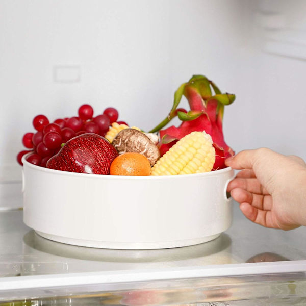 Lazy Susan Swivel Spice Rack, Vit (Liten)