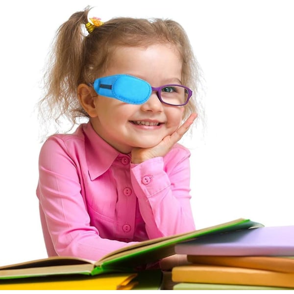 18 deler øyelapper for briller Amblyopia øyelapper for briller (svart + blå+rosa)