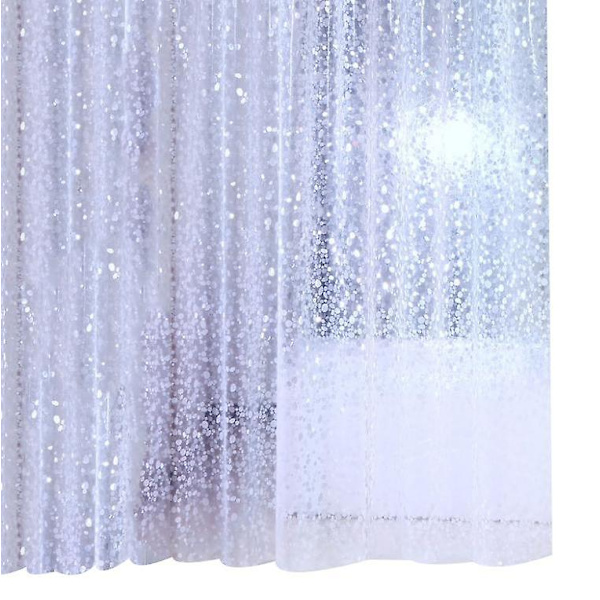 1 stk. transparent bruseforhæng i småsten, vandtæt og skimmelresistent (180*200cm)