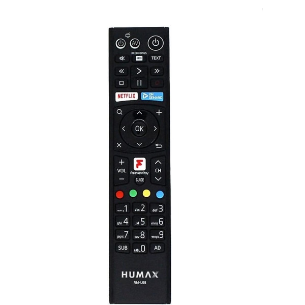 Rm-l08 För Humax Hd Tv-inspelare Fjärrkontroll Fvp-4000t 5000t Freeview Play