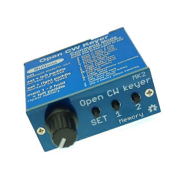 Öppen CW Keyer MK2 Färdig med Aluminiumskal CW Keyer MK2 KIT CW Hastighet Justerbar Från 1 till 999 WPM