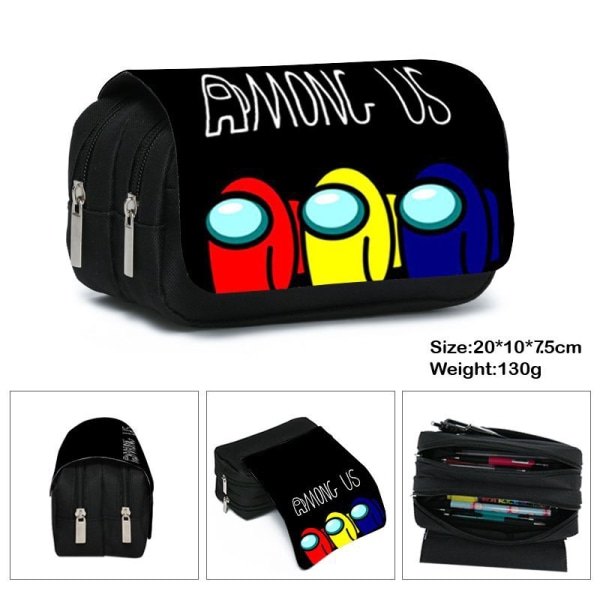 Among Us Pennfodral Pencil Case Stationery Bag Large Capacity