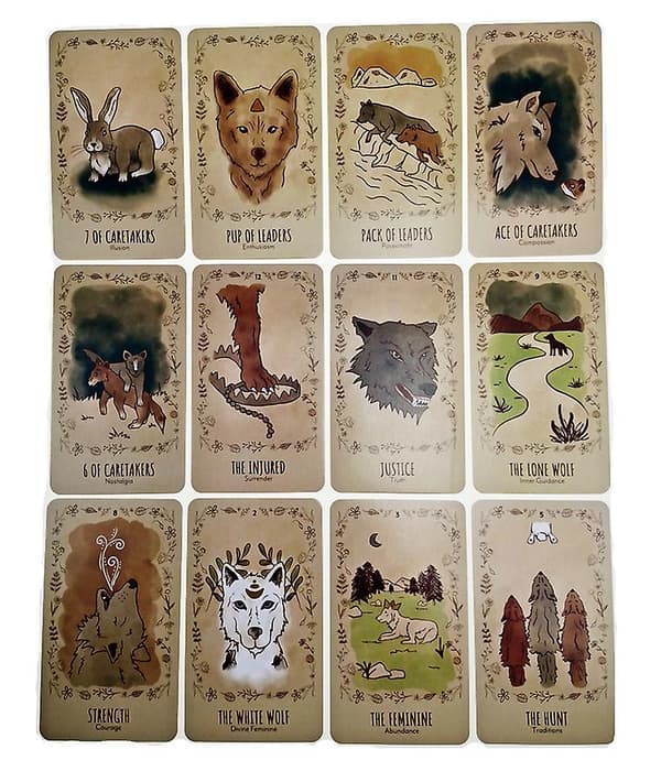 Den vilde ulv tarot  spådomskort