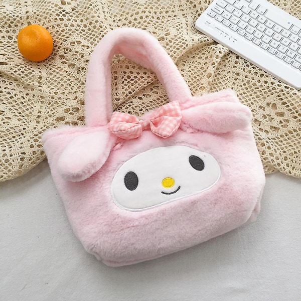 Kawaii Cinnamoroll Sanrio Plyschväska My Melody Anime Väskor Kt Cat Purin Hund Kuromi Plushie-FÄRG: Cinnamoroll