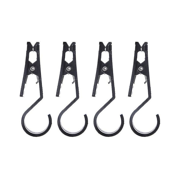 Light Hook, Outdoor Teltta Suojapeite Clip Hook Monitoiminen ulkoretkeilyvarusteet Tarvikkeet Käytännöllinen pyykkinappi 4kpl-musta Jinyu