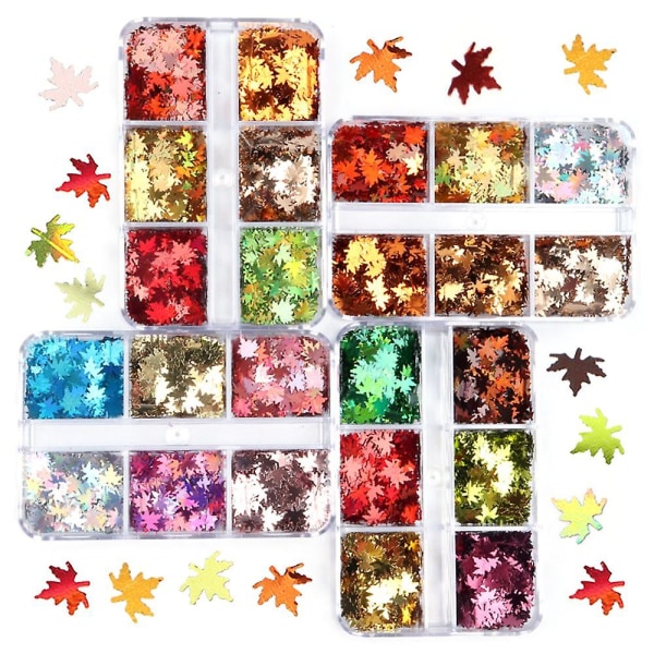 Maple Leaf Nail Stickers for Crafts - Resin Smycken Hängsmycke Craft Making Supplies