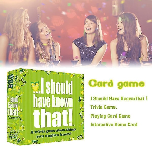 Festkortspill, det burde jeg ha visst! Trivia Game Adult Friends Gathering Board Game