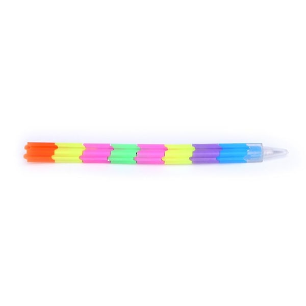 Creative Rainbow Multifunction Building Block Writing Pen -pinoamiskynälle Swap Penci