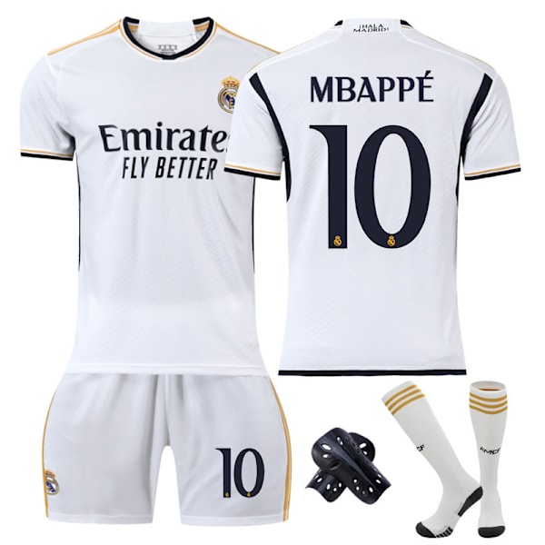 Nr. 10 Mbappe 2324 Real Madrid hjemmefotballdrakt 3 26size