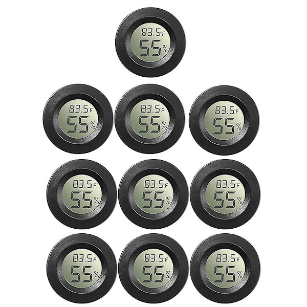 10-pack Mini Hygrometer Termometer Mätare Digital LCD Monitor för Växthus Barnrum Reptil Inkubator