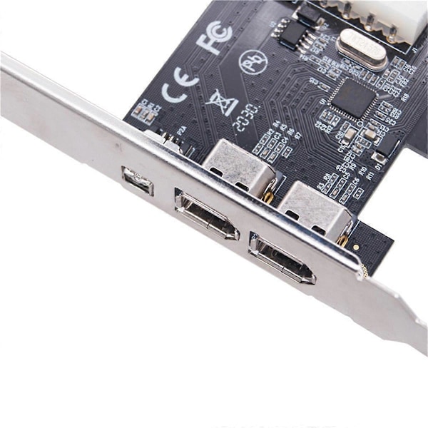 PCI-E 1X 1394 4 Port DV HD Video Capture Card Firewire-kort 800/400/200/100Mbps Stöder Hot-Swappin