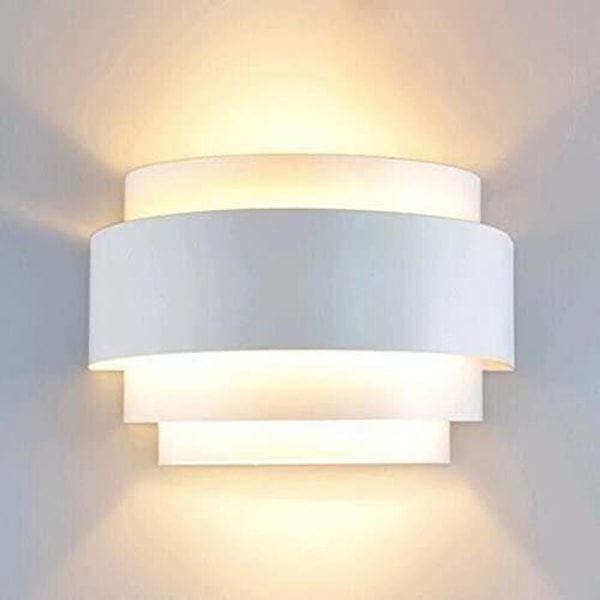 Et stykke dæmpbar væglampe i smedejern i soveværelset uden pære - hvid-25*15*15 cm
