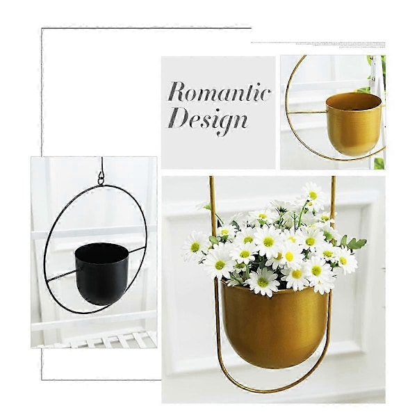 Hängande Planteringskrukor Minimalistiska Växtkrukor Behållare Metall Hängande Blomkrukor för Inomhus Utomhus