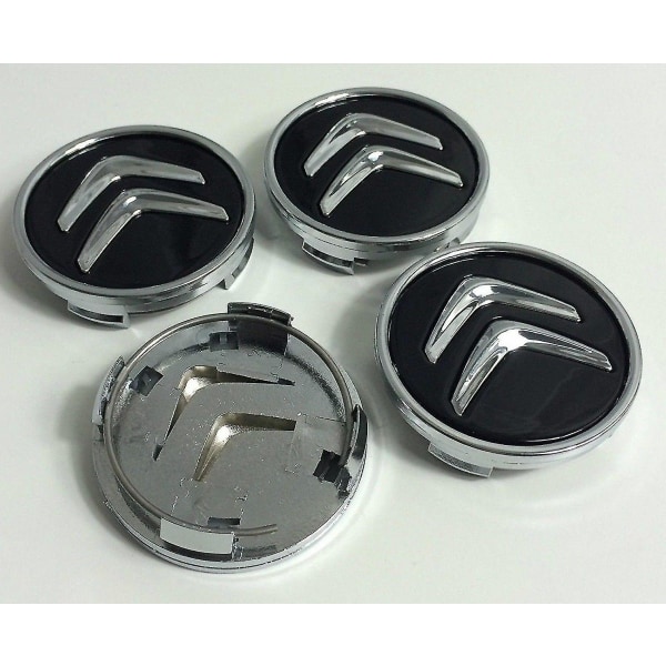 4 stk. hjulkapsler til Citroen C4 Picasso C3 Berlingo C5 X7 C2 C1 Ds3 Zx Xsara C8 Ds Ds4 60mm, fælgcenterkapsler med emblem, bilhjulkapsler