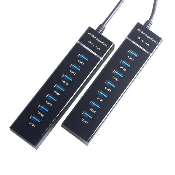 USB 3.0 Hub USB Hub 3.0 Multi USB Splitter Hub 7 Port Flere Ekspander USB Hub