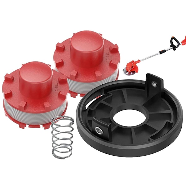 2 Spole+1 Lock+1 Spiralfjäder för Einhell Gräsklippare Ersättningsdelar Set DCQW