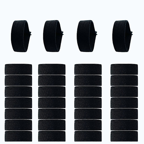 32 st Svarta Begravningsarmband Minnesarmband Sorgearmband Polisarmband Elastiskt Armband