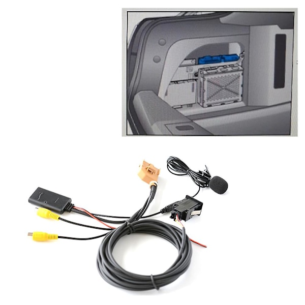 12V MMI 2G Bil Bluetooth AUX Kabel Adapter Musik Audio Mikrofon för A6 A8 2006-2008 J523 Endast för AV1 AV2 läge