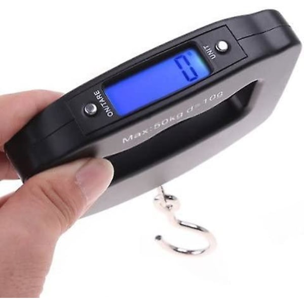 50kg 10g Lcd Hem Elektronisk Digital Bärbar Hängande Vågskala Resväskvåg