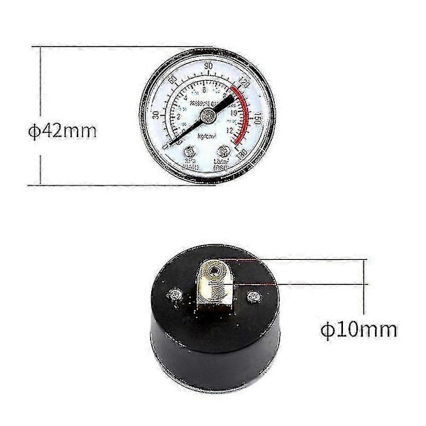 90-120psi Luftkompressor Grenrör Regulator Mätare Tryck Tålig Strömbrytare Kontroll-AA
