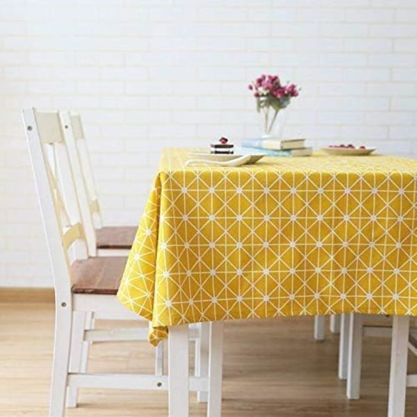 Fresh pastoral home cotton linen tablecloth yellow