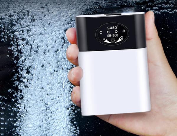 Syrepump - Vit, med luftslang och luftsten, 1 st