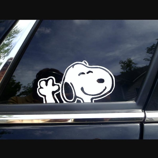 Tecknad Snoopy bildekal Snoopy vinkar bilfönsterdekor dekor
