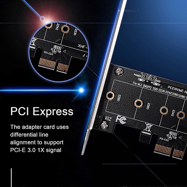 Lisäkortit PCIE - M2-sovitin PCI Express 3.0 X1 - NVME SSD M2 PCIE -korotussovitin tukee 2230 2