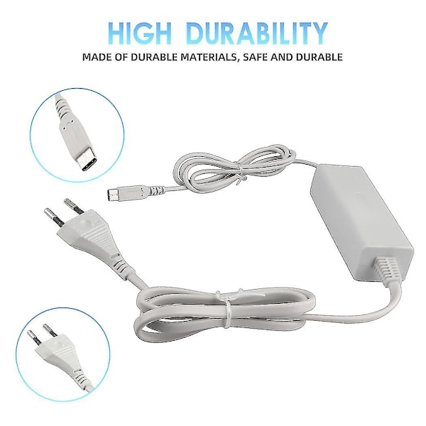 Lader for Wii U Gamepad, AC-strømadapterlader for Nintendo Wii U Gamepad-fjernkontroll