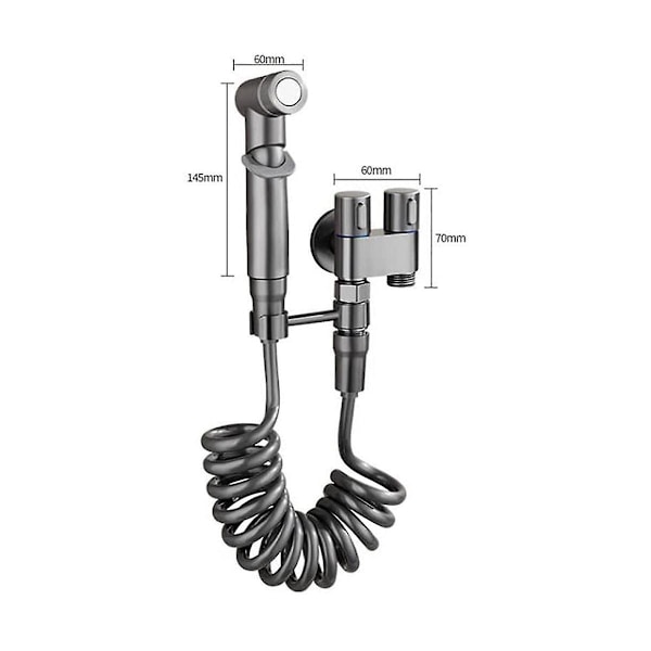 1-i-2-ud dobbelt kontrolventil Mini multifunktionshane Mini brusetryk badeværelsesarmatur sæt til bidet og bruser-a